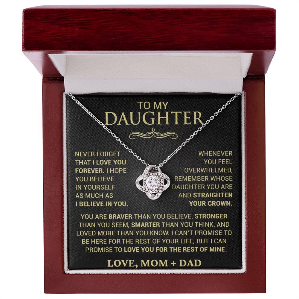 To My Daughter. Never Forget - Love Mom + Dad