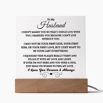 Can't Live Without You Plaque